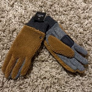 Cozy Brown and Gray Men's Gloves